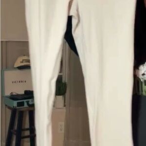 Cream High-Waist Leggings - Soft Neutral Tights